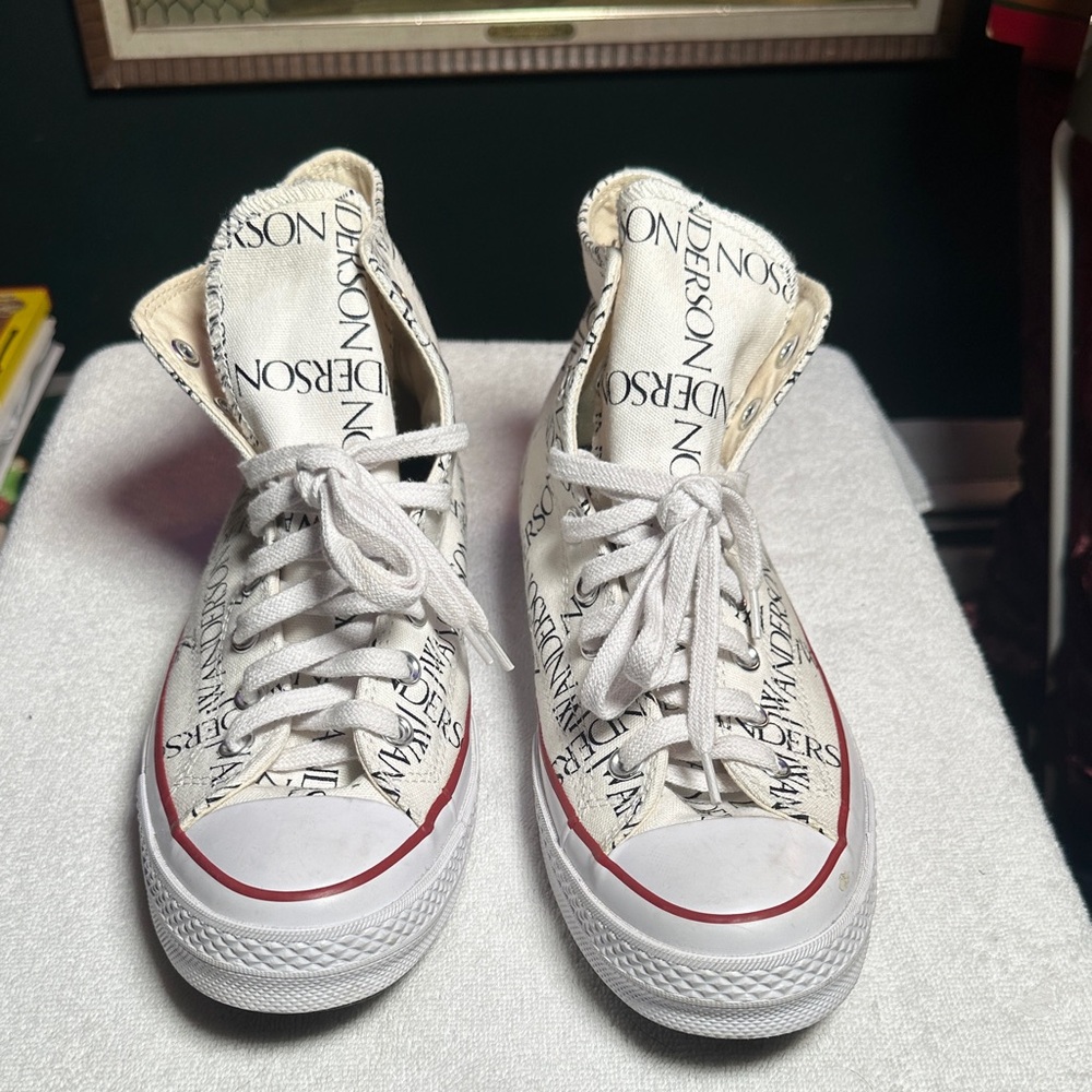 JW ANDERSON White High-Top Converse 9 m 11 w